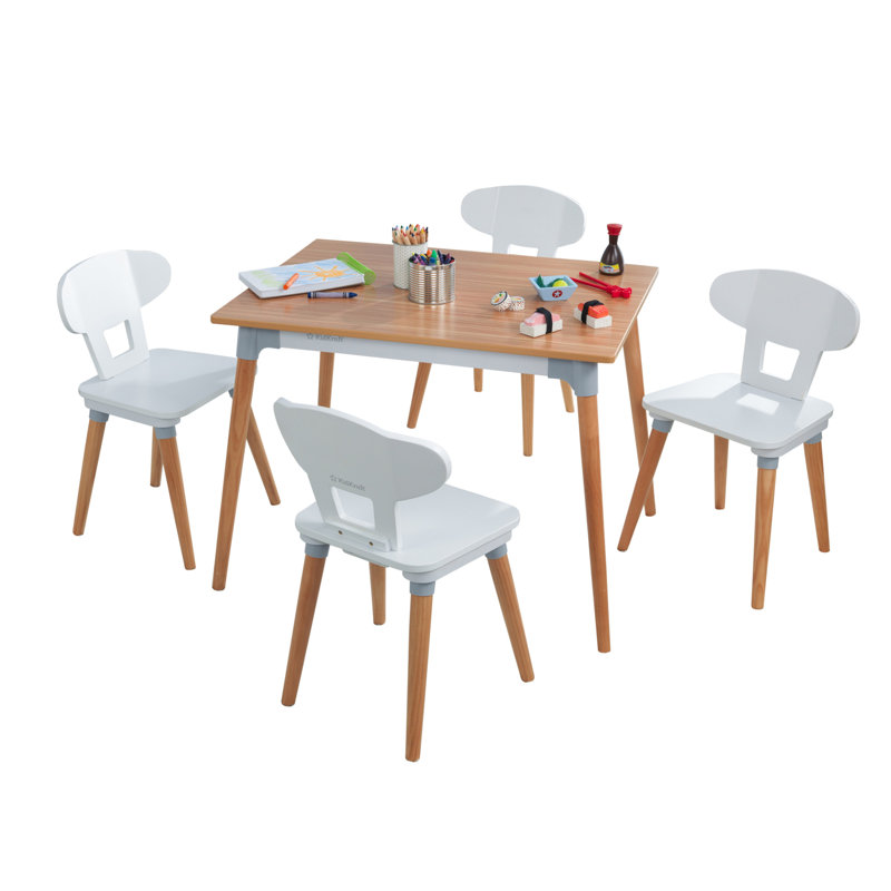 Kids 5 Piece Rectangular Play Or Activity Table and Chair Set