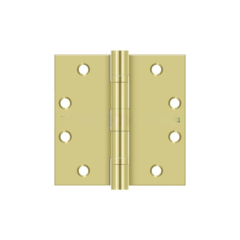 102'' x 102'' Steel Butt Bearing Hinge, Polished Brass