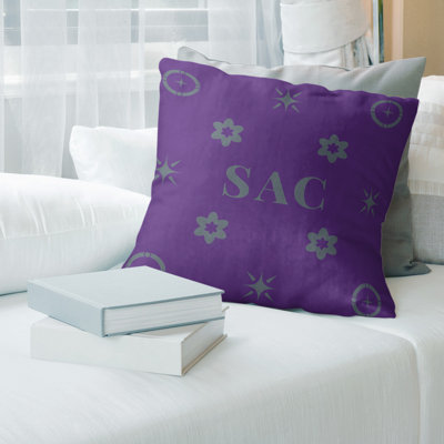 Sacramento Basketball Colors Purple Twill Pillow