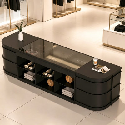 Vitrines modernes et simples en bois noir