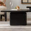 Ensemble de tables basses carrées de style rétro avec finition grain de bois (table seulement)-82739372