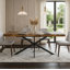 Table de salle à manger rectangulaire extensible de 55,11 po à 70,86 po-1373933506