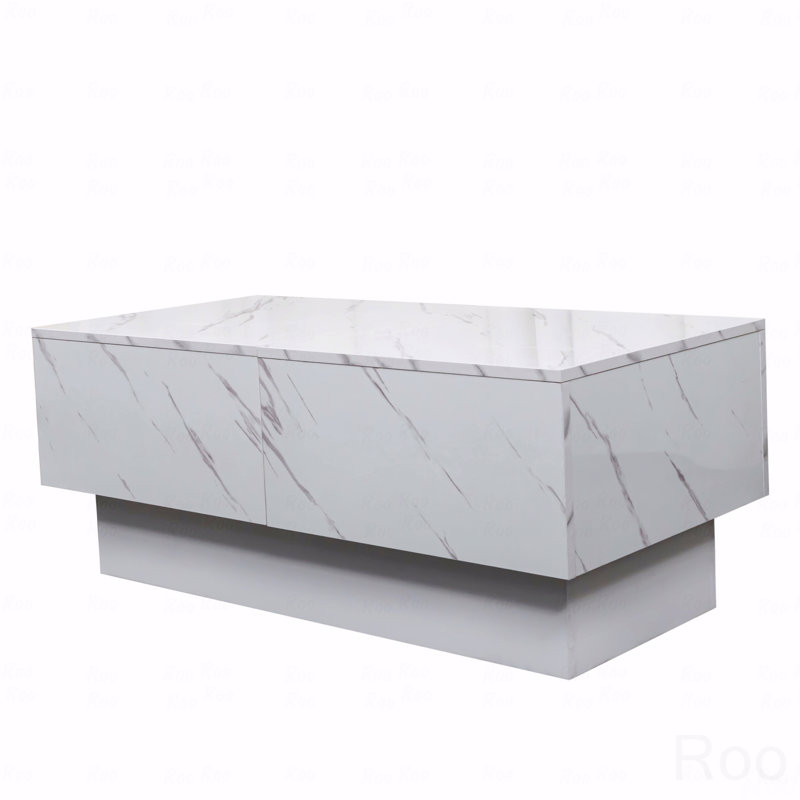 Table basse coulissante avec plateau de rangement dissimulé
