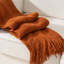 Jeté pour canapé, jeté uni pour la décoration intérieure, jeté en tricot pour lit, 50 po x 60 po-112903975