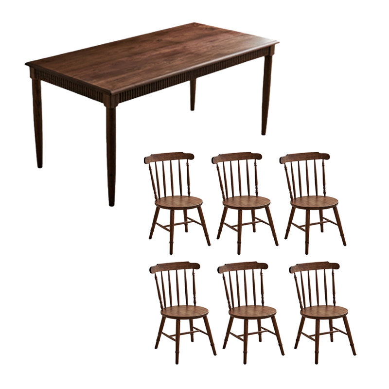 Ensemble de grande table en bois massif de haute qualité, 7