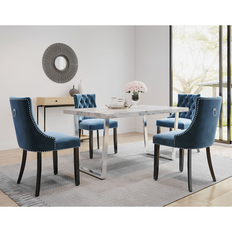 Lyra 4 - Person Dining Set, Blue