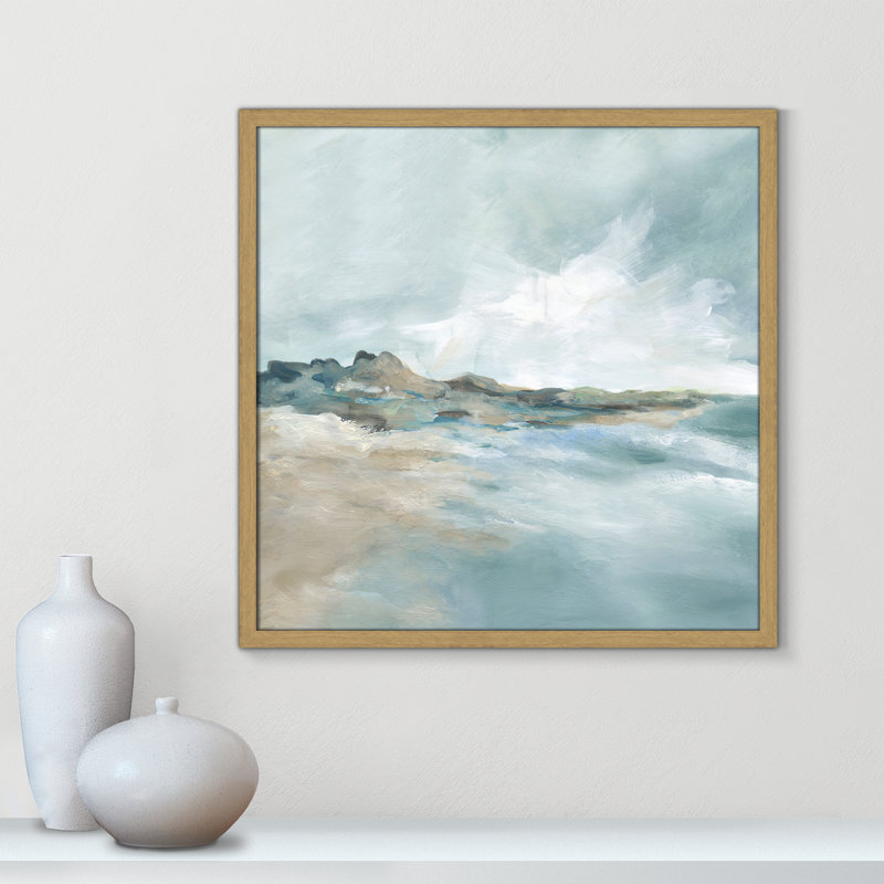 Sandpoint Print by Carol Robinson, 23.5" H x 23.5" W x 0.75" D, Natural Framed Print without Mat