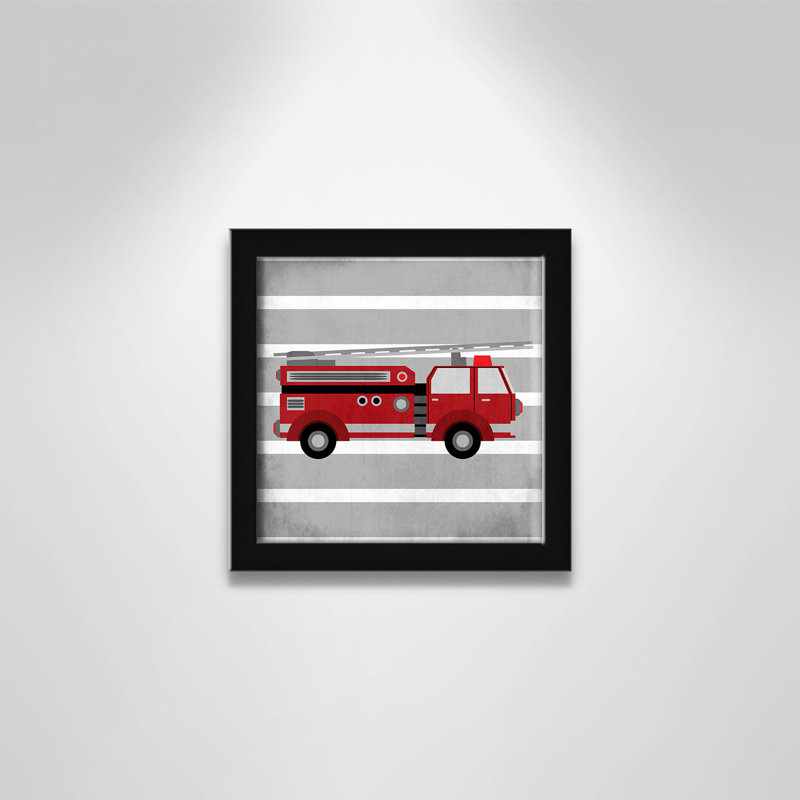 In Red 1' Wall Decal, 8" H x 8" W x 1.18" D, Black Box Framed