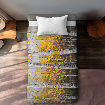 Sunny Birch Trees Duvet Cover - Trees Landscapes Home Decor