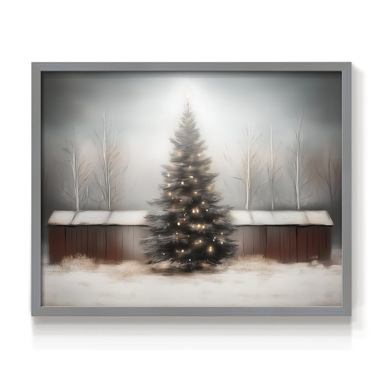 Art de Noël - DCCCLxxix - reproduction encadrée, H 11 po x l 14 po, Gris