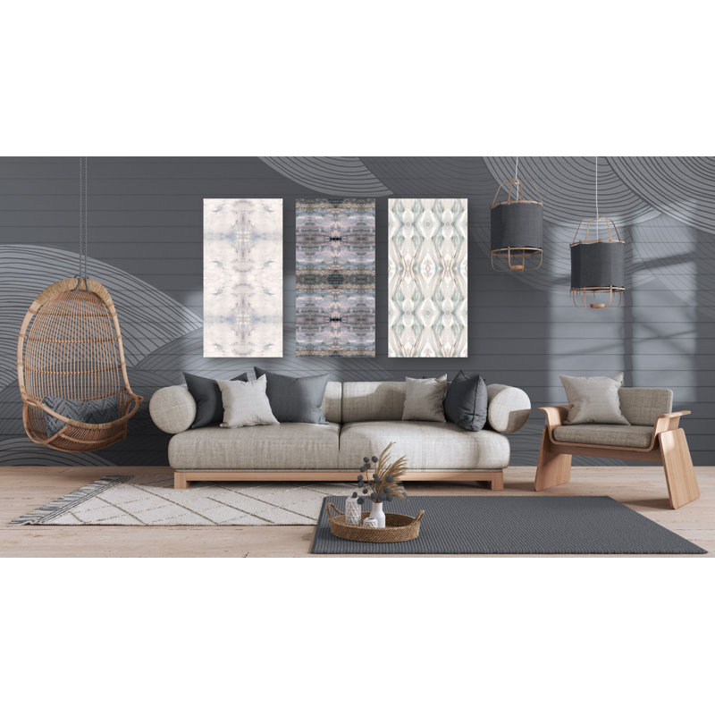 «Geode Set I» par John Beard - reproduction d'artiste sur toile, H 60 po x l 40 po x P 1,5 po, Unframed