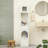 Tall Bathroom Storage Cabinet with Drawers, Glass Doors and Pegboard