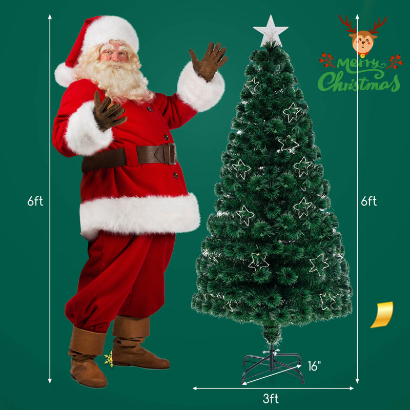 Arbre de Noël artificiel avec 270 branches et 509 lumières DEL blanc chaud, 6'