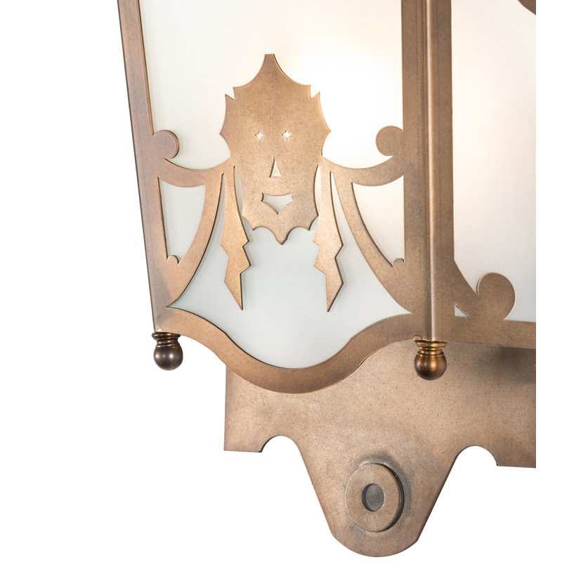 Theatre Mask 1 - Light Flush Mounted Sconce, Clear Frosted