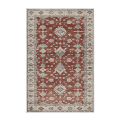 Machine Washable Overdyed Beige Area Rug