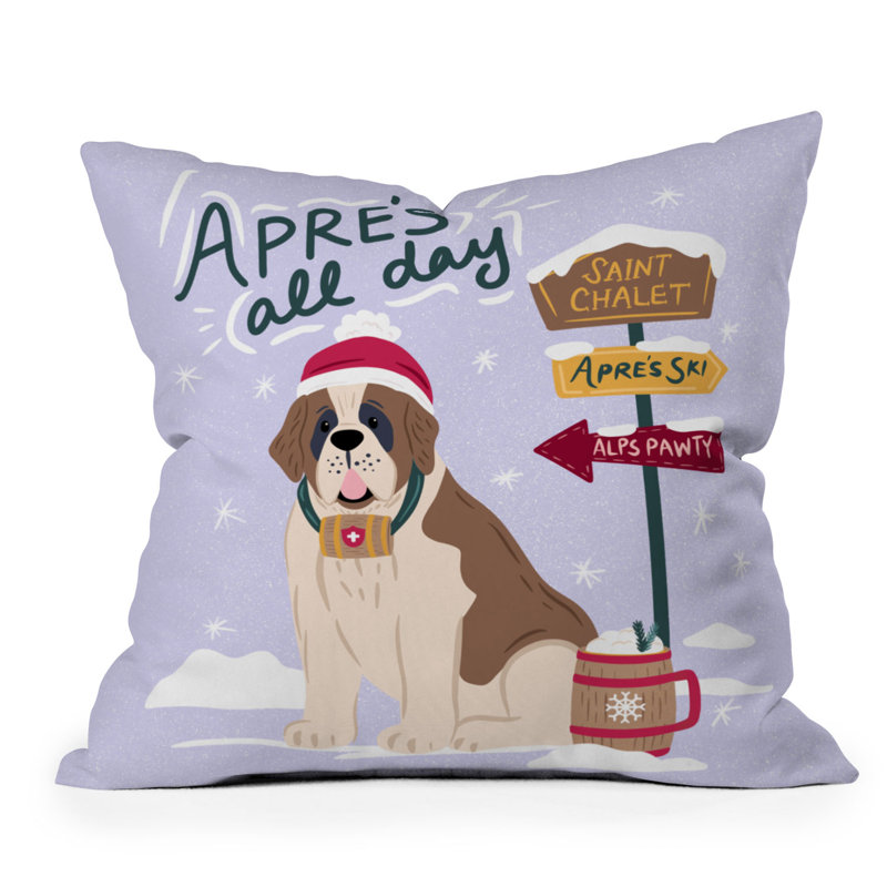 Coussin extérieur Design par Spark St Bernard Apres All Day, 20" x 20"