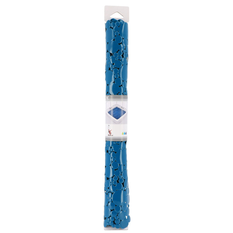 Peacock Blue PVC Non-Slip Square Shower Mat 20" x 20"