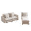 Canapé modulaire avec repose-pieds et trois coussins-851161411