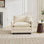 Canapé Cloud à siège simple (le repose-pieds n'est pas inclus), canapé modulaire moderne, pour le salon, la chambre à coucher et les appartements, coussin de siège rembourré à double couche confortable, tissu chenille respirant, beige