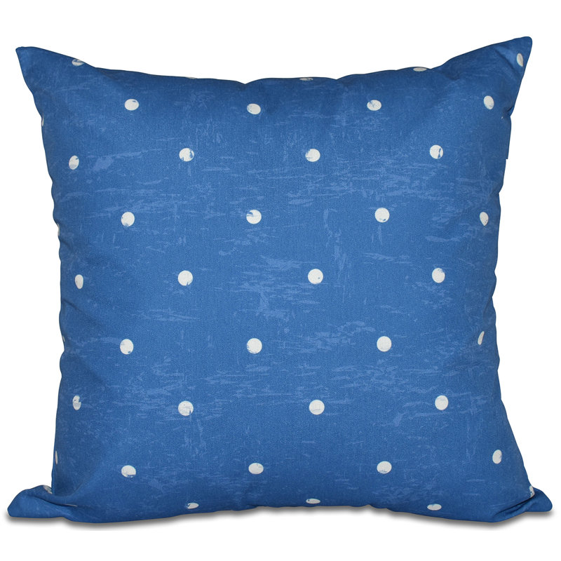 Housse et insert de coussin carré extérieur Surf, Sand & Sea Dot, H 18 po x l 18 po, Bleu