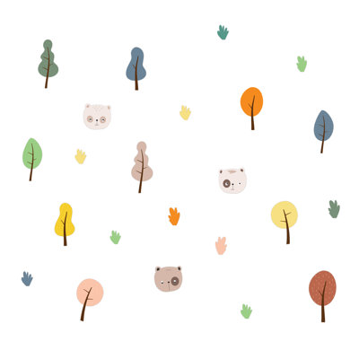 Ensemble de literie murales pour jolies pièces et arbres 23 pièces