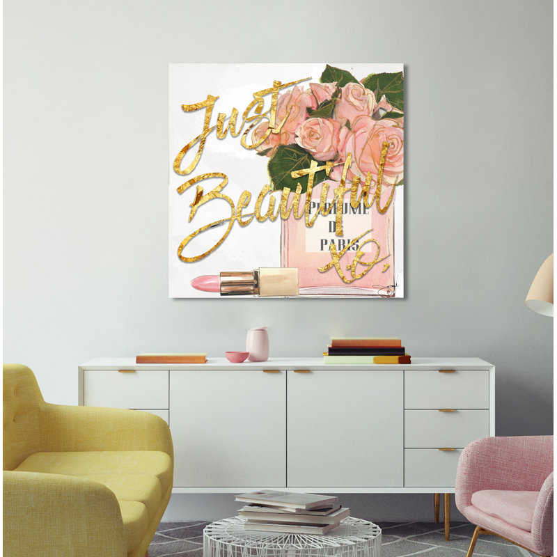 « just belle », reproduction d’impression sur toile encadrée, H 18 po x l 18 po x P 1 po, Toile tendue