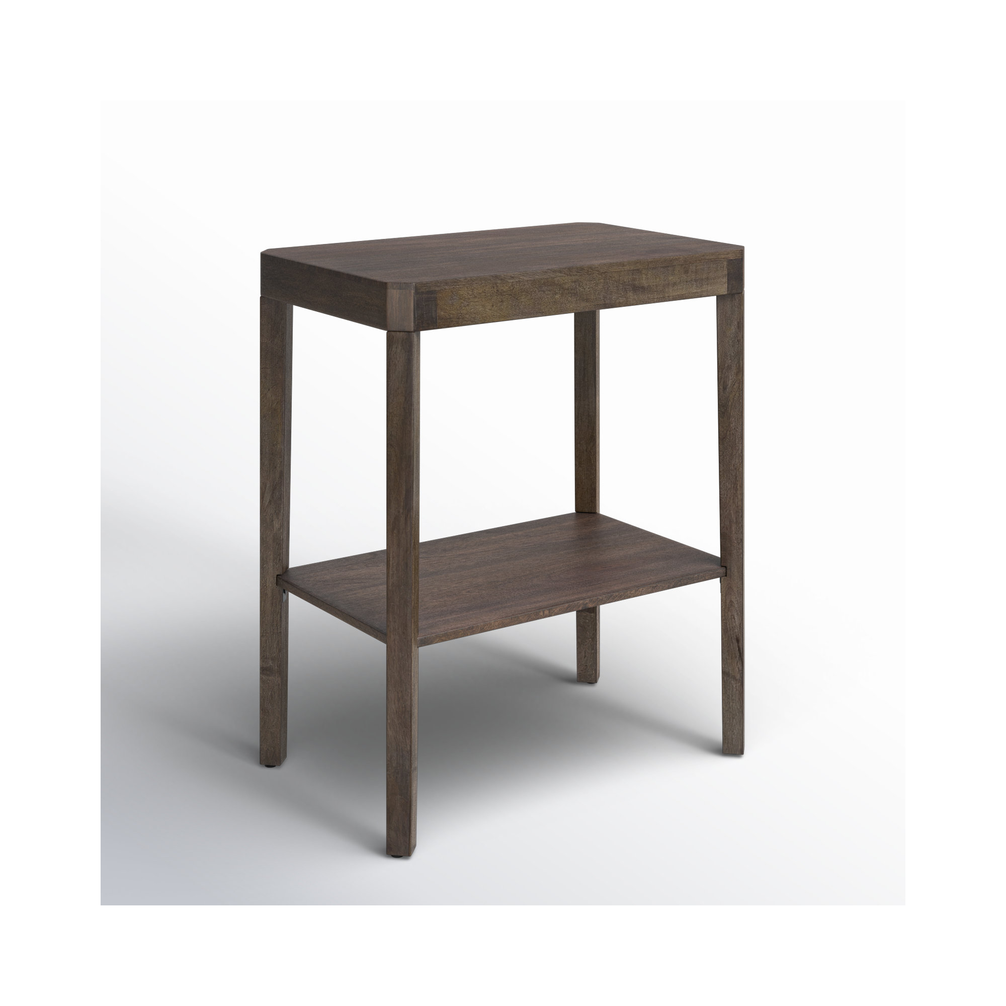 Ardentown Solid Wood End Table, Gray Wash
