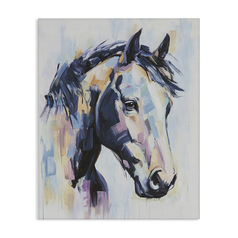 Toile Vine Equine Portrait, design par Svetlana Aleynikova, H 40 po x l 30 po
