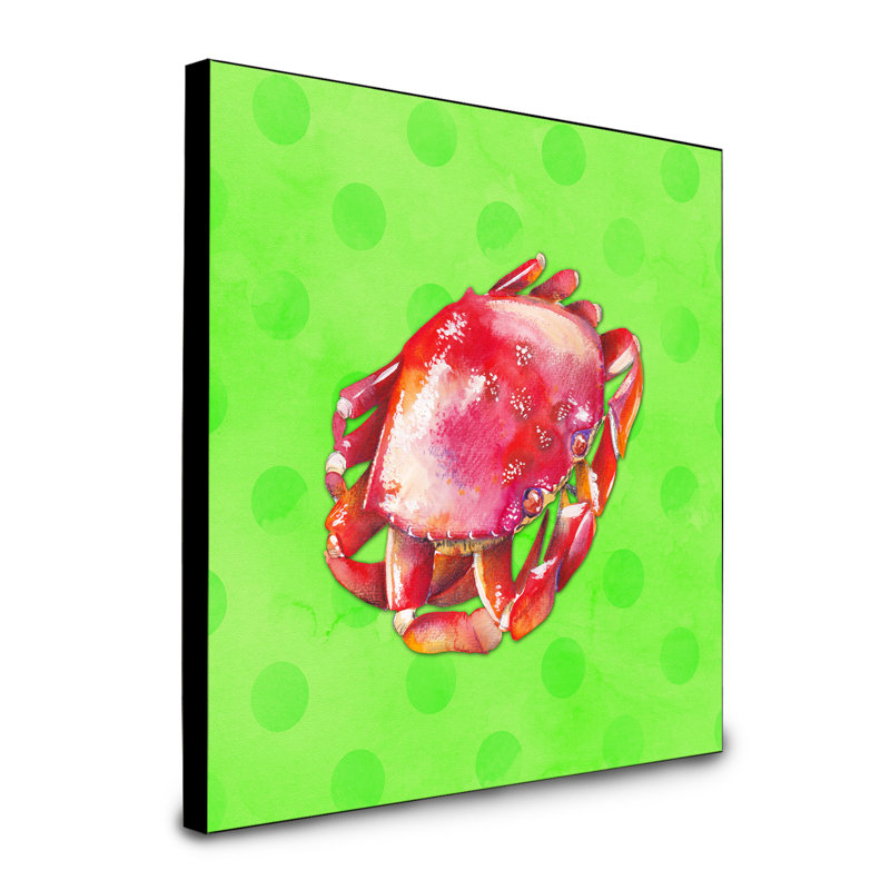 Art encadré polkadot crab Auvray, Vert