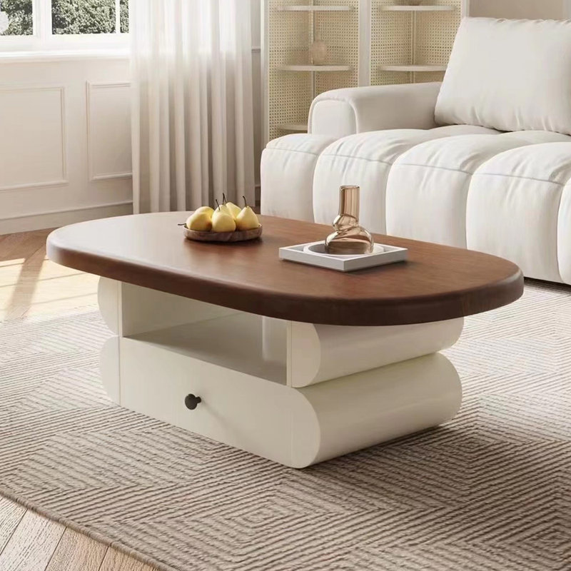 Table basse moderne, simple et créative, H 16,92 po x L 51,18 po x l 27,55 po