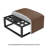 Cupertino Modern Leather Upholstered Square Ottoman 