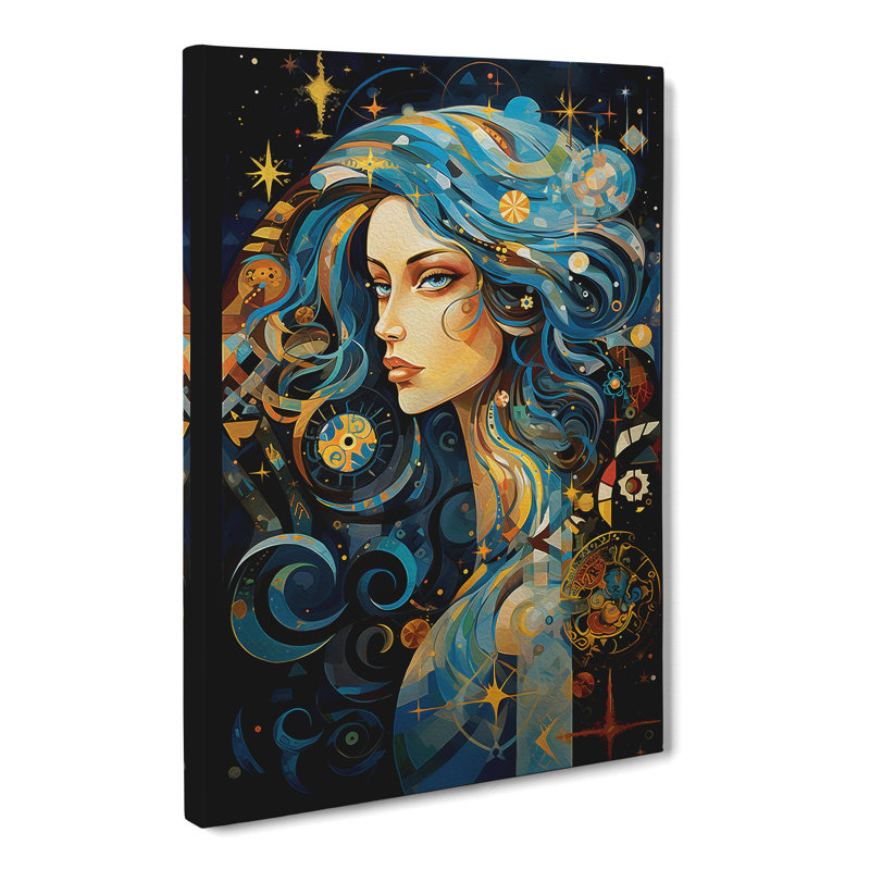 Virgo Zodiac Abstract - Print, 50cm H x 35cm W x 3cm D