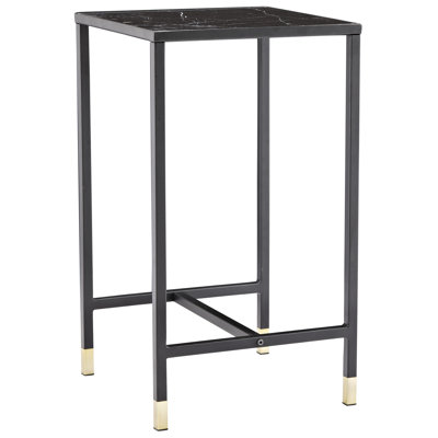 Lara Glass Top Trestle End Table
