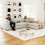 Canapé modulaire rembourré avec repose-pieds 4 pièces Nuccio-112602355