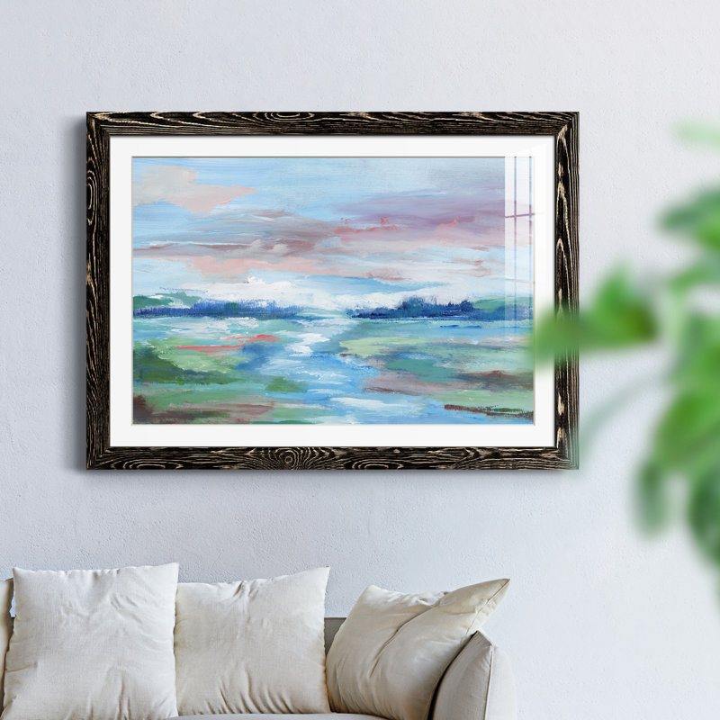 Field of Dreams - Peinture encadrée, Cadre noir, H 37,5 po x l 27,5 po x P 1,5 po