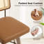 Tabourets de comptoir pivotants rembourrés Anandi de 26,2 po de style moderne du milieu du siècle avec dossier en rotin et cadre en bois massif (ensemble de 4)-132419951-134320079