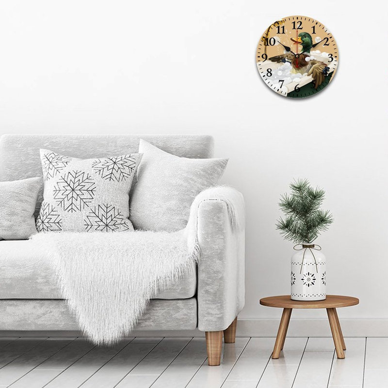 Bathing Duck Decorative Wall Clock, 12 X 12 Inch
