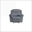 Fauteuil inclinable inclinable en velours gris avec mécanisme Cenro | Gris | Velours