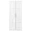 Armoire blanche à 2 portes avec 3 séparations, 4 compartiments de rangement, fabriquée avec des matériaux robustes et facile à nettoyer. Meuble de cuisine à 2 portes, qualité supérieure.