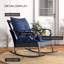 Chaise berçante d'extérieur en osier avec coussins rembourrés Outsunny