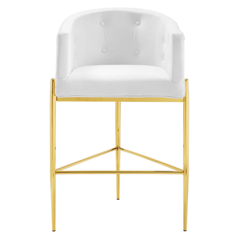 Tabouret de bar Svet, Blanc, Tabouret de bar (siège d'une hauteur de 29 po)
