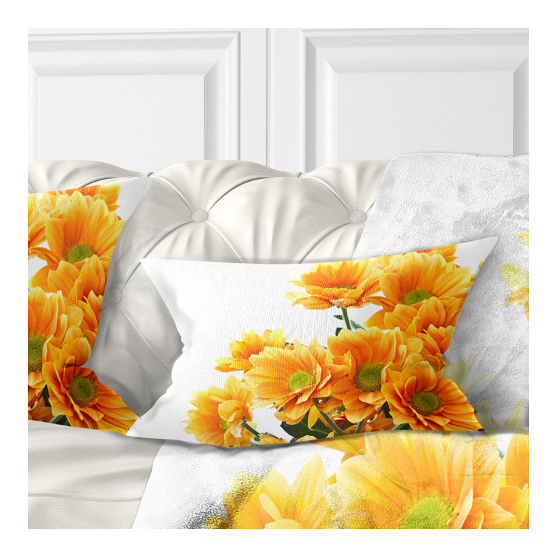 Coussin lombaire floral chrysanthemum