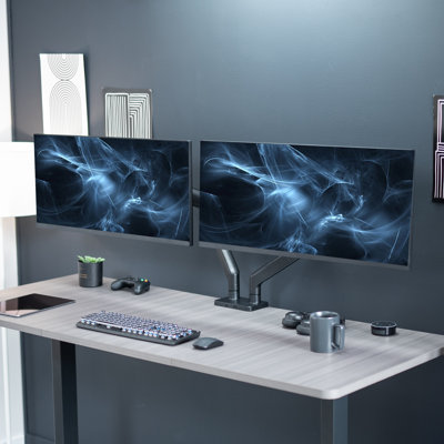 VIVO Mechanical Spring Dual Ultra Wide Monitor Mount, Fits up to 45" Screens (STAND-V200D)