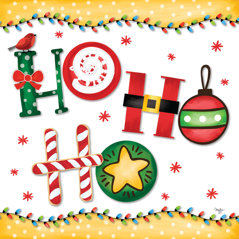 Ho Ho Ho Ho, H 12 po x l 12 po, Non, Wrapped Canvas