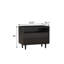 Table de chevet 2 tiroirs Mid-Century avec prises-1835726614