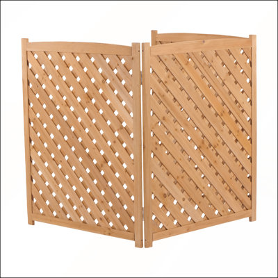 Écran de clôture à 3 panneaux pour climatiseur extérieur, barrière d'intimité en bois durable pour une esthétique et une fonctionnalité améliorées dans la cour arrière