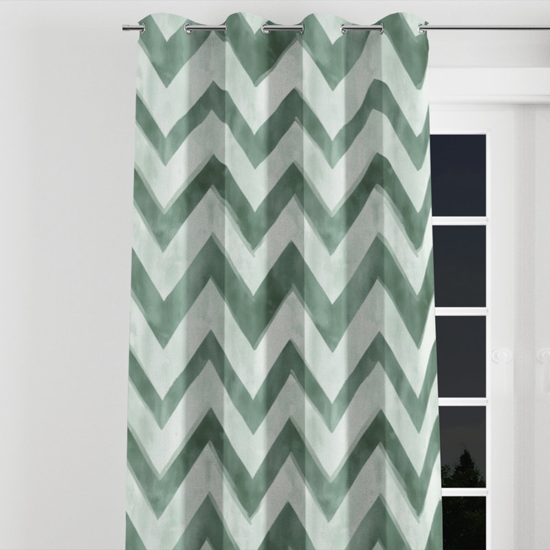 Rideaux de fenêtre Modern - rideau à œillets scandinave Baldrick - 1 panneau, L 52 po x L 90 po, Œillets argentés