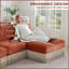 Canapé modulaire en L avec repose-pieds Chesterfield-1362351765
