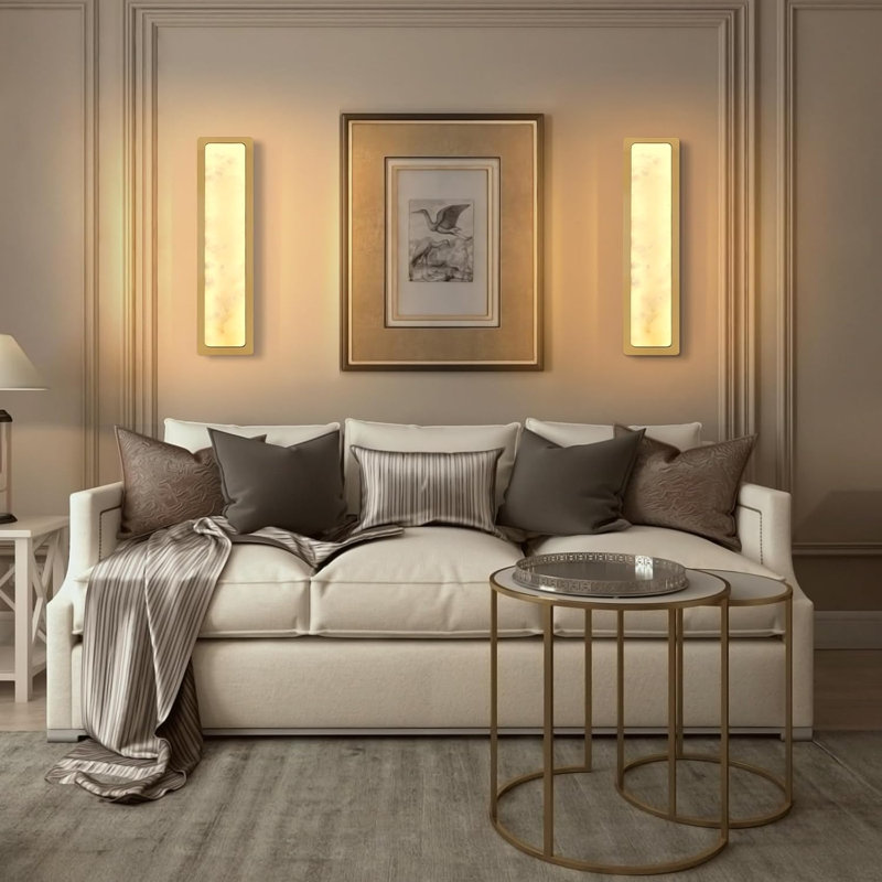 Merly LED Flush Mounted Sconce, Gold
