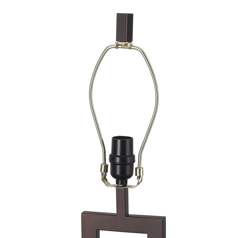 Lampe de table simple 28,5 po, Brun, Brun